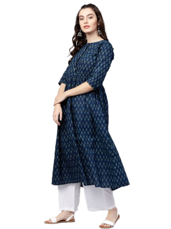 3 pcs Suit Regular Pure Cotton Kurta with Trousers & With Dupatta